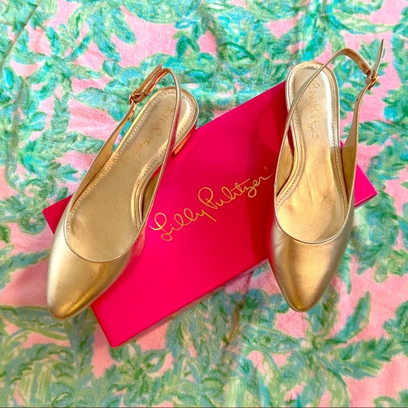 lilly pulitzer gold shoes